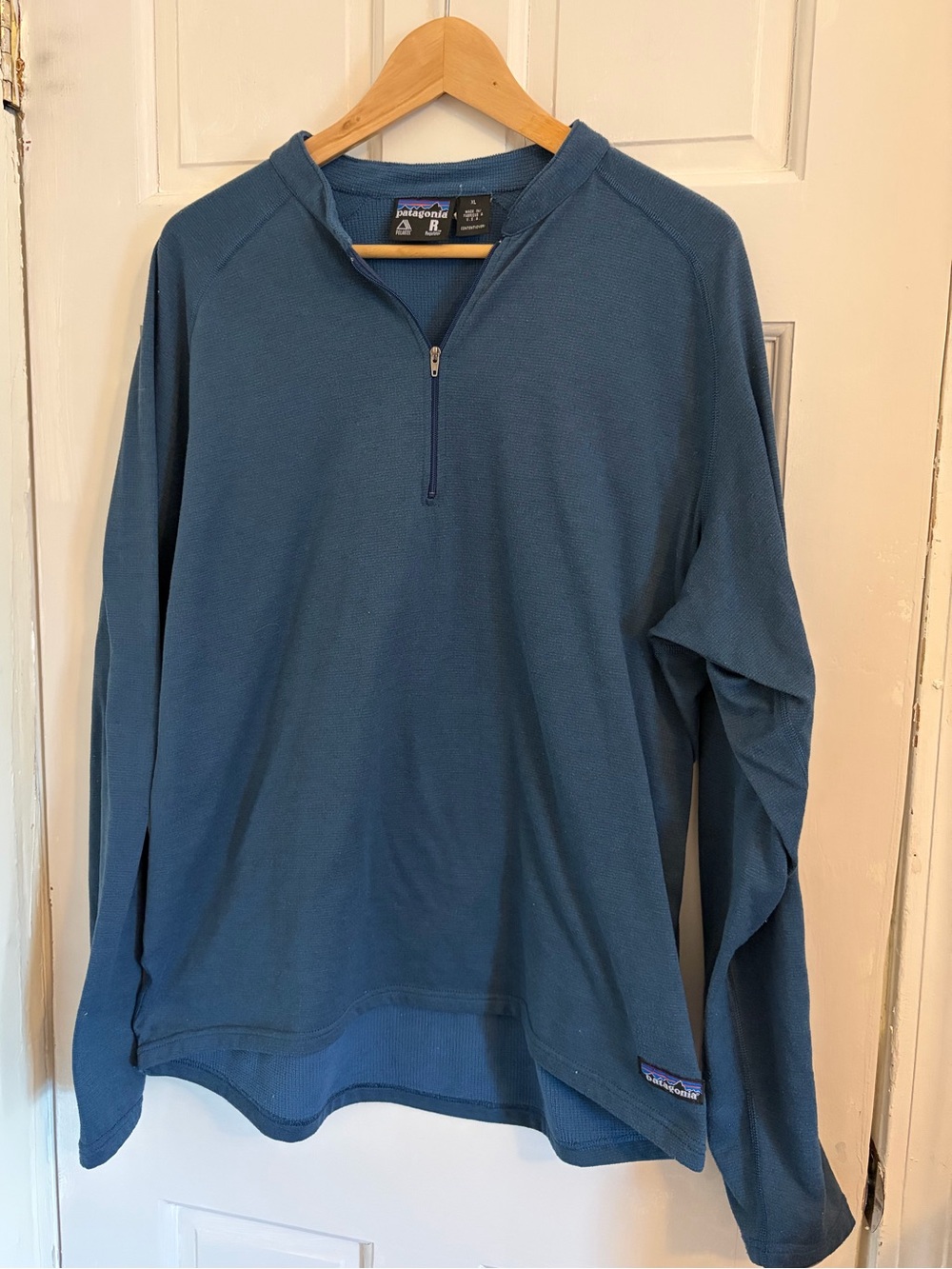 Vintage Patagonia Men's R.5 Top Quarter Zip PolarTec Fleece Blue Size XL
